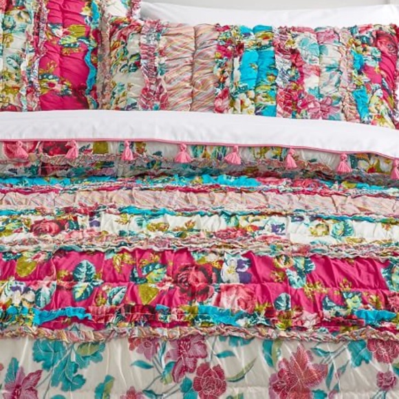 Pottery Barn Teen Bedding New Pb Teen Floral Ribbons Comforter Shams Poshmark